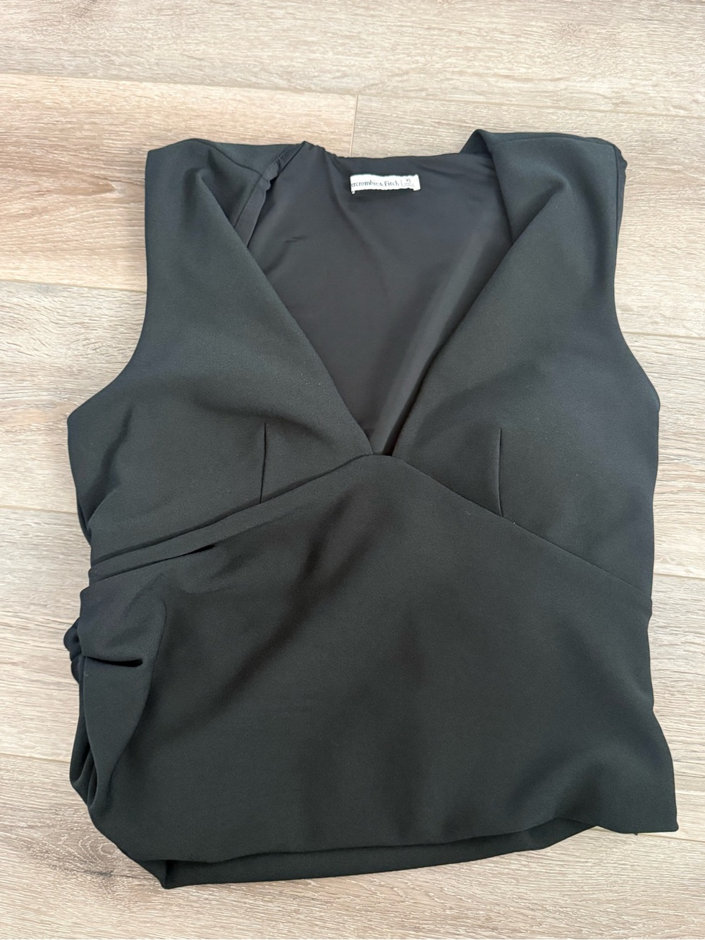 Abercrombie & Fitch Black V-Neck Sleeveless Wrap Camisole